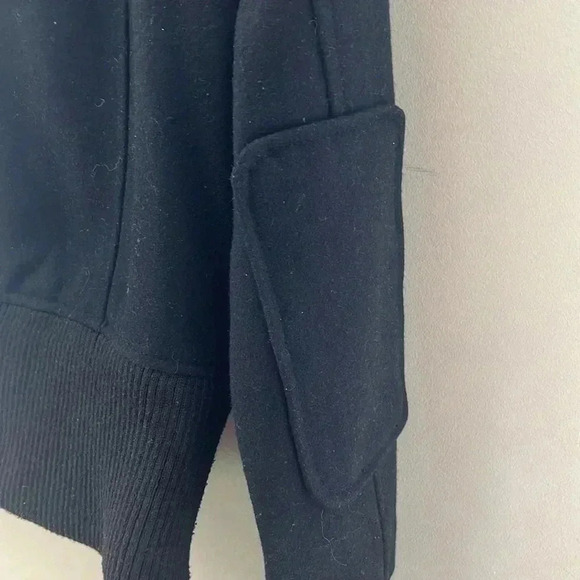 [M]Buffalo Bitton 80 Wool/Nylon  Cropped Button Down Pea Coat Military Jacket - Picture 5 of 7